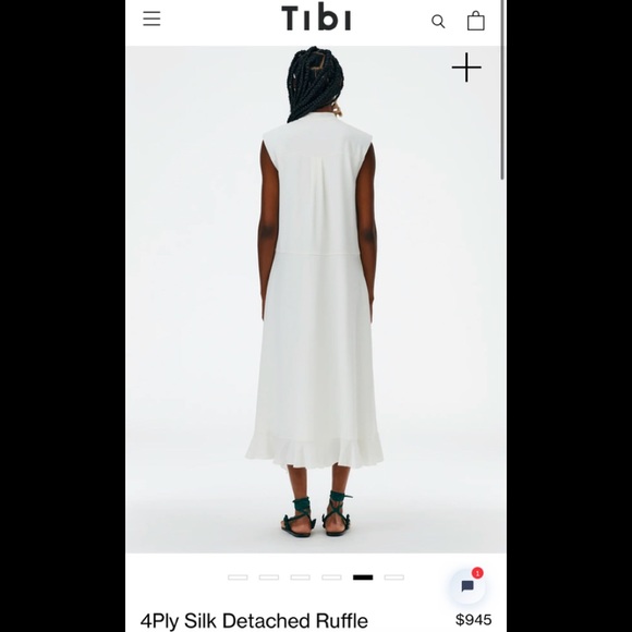 Tibi 4Ply Silk Detached Ruffle - Picture 2 of 6